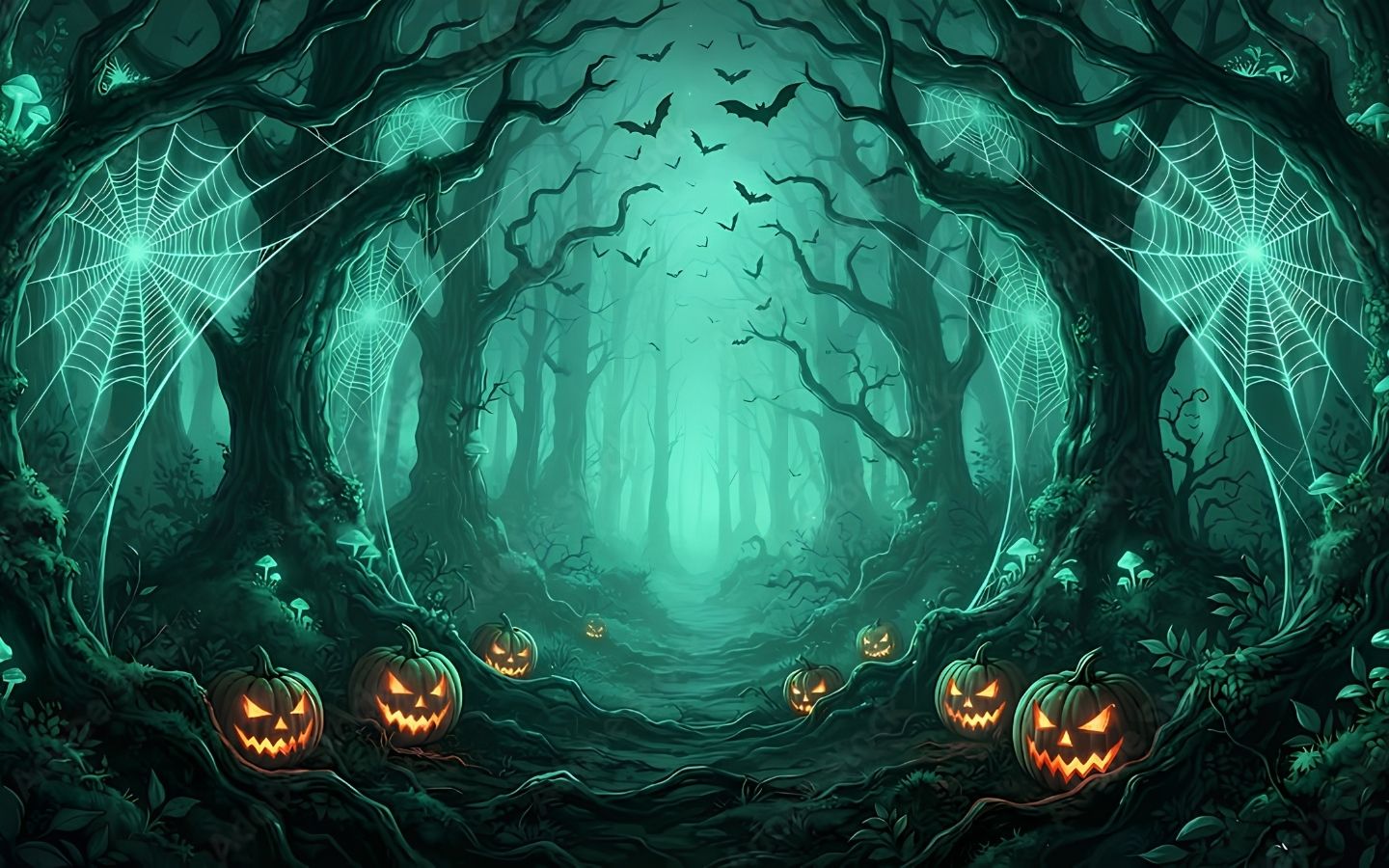 100+ Hình nền Halloween đẹp, kinh dị cho điện thoại, máy tính 25 Ngôi nhà cổ giữa rừng tạo khung cảnh Halloween kỳ bí