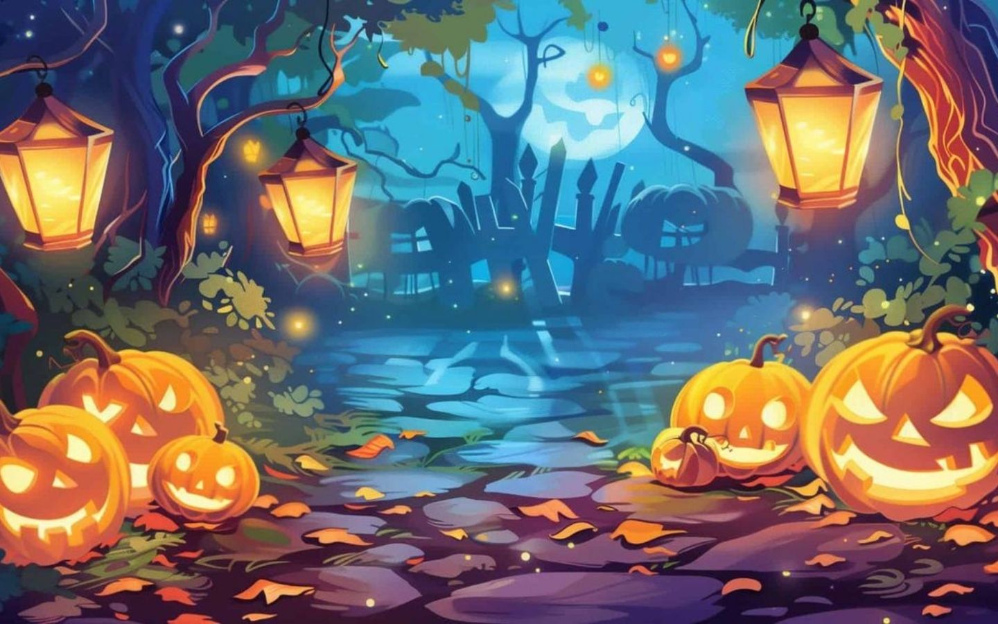 100+ Hình nền Halloween đẹp, kinh dị cho điện thoại, máy tính 31 Những quả bí ngô phát sáng nổi bật trong đêm Halloween