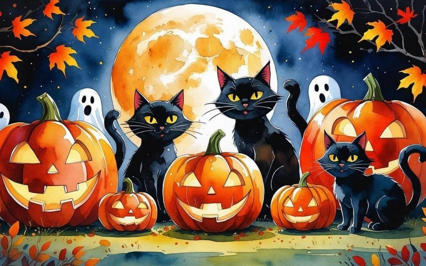 100+ Hình nền Halloween đẹp, kinh dị cho điện thoại, máy tính 40 Bí ngô Halloween nổi bật với hiệu ứng ánh sáng ấn tượng