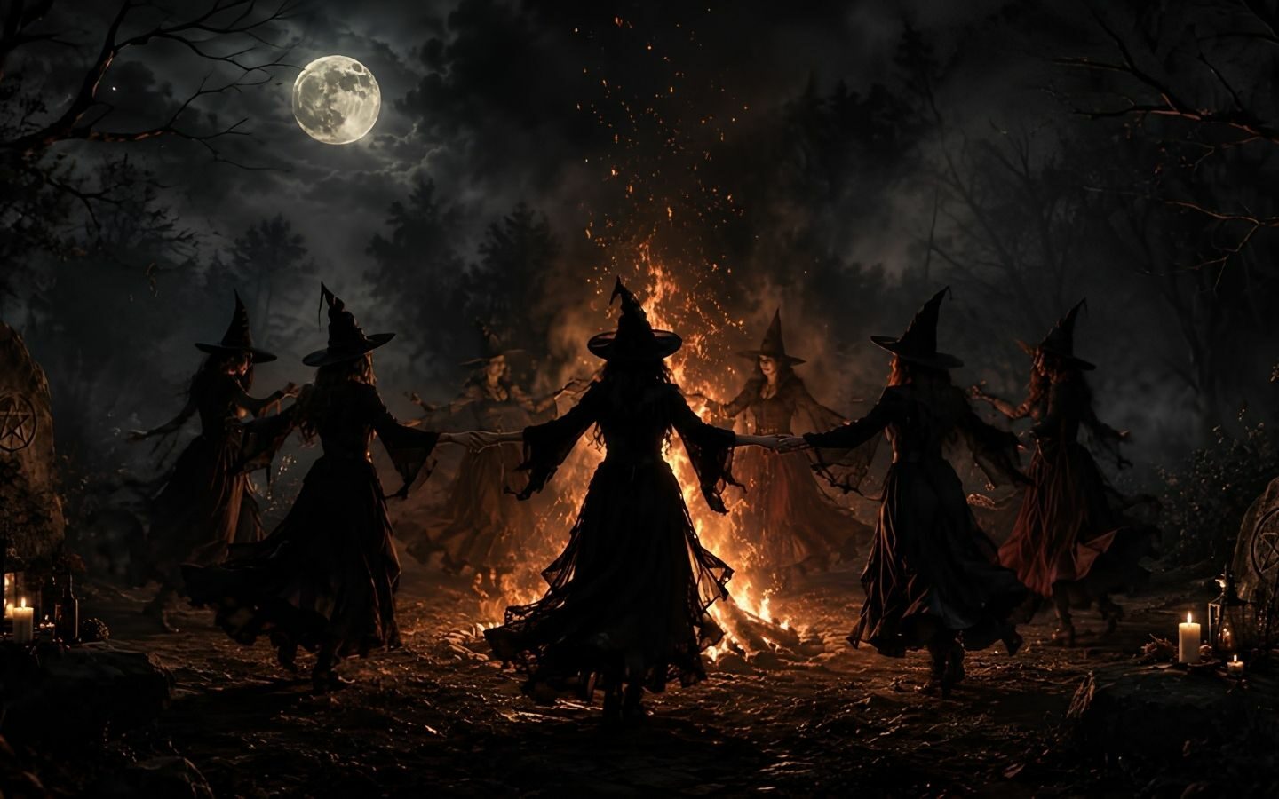 100+ Hình nền Halloween đẹp, kinh dị cho điện thoại, máy tính 42 Hình nền Halloween với phù thủy huyền bí