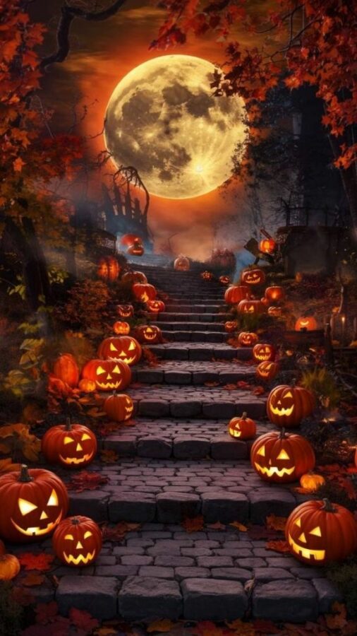 100+ Hình nền Halloween đẹp, kinh dị cho điện thoại, máy tính 54 Bí ngô ma quái tạo điểm nhấn cho màn hình iPhone