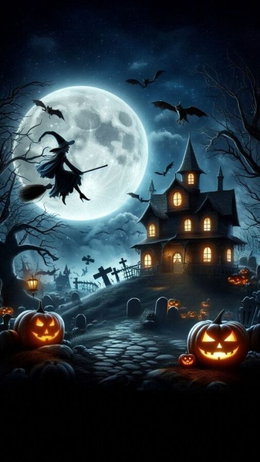 100+ Hình nền Halloween đẹp, kinh dị cho điện thoại, máy tính 71 Hình nền điện thoại Android với tông màu đen huyền ảo
