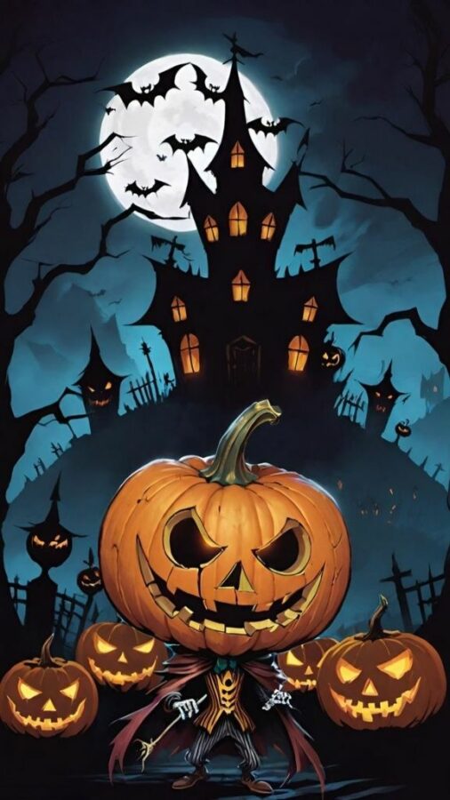 100+ Hình nền Halloween đẹp, kinh dị cho điện thoại, máy tính 73 Hình nền Android Halloween kinh dị với khu rừng u tối