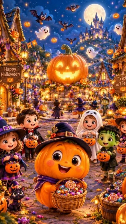100+ Hình nền Halloween đẹp, kinh dị cho điện thoại, máy tính 81 Khung cảnh Halloween vui nhộn