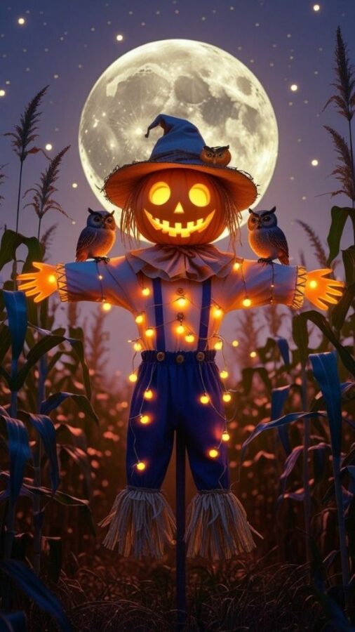 100+ Hình nền Halloween đẹp, kinh dị cho điện thoại, máy tính 97 Bí ngô Halloween 3D phát sáng với hiệu ứng chân thực