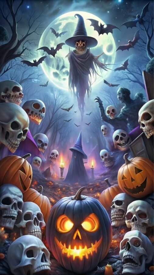 100+ Hình nền Halloween đẹp, kinh dị cho điện thoại, máy tính 89 Hình nền Halloween 3D với hiệu ứng chiều sâu sống động