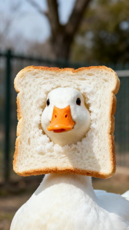 Vịt con hóa thân thành lát bánh mì nướng