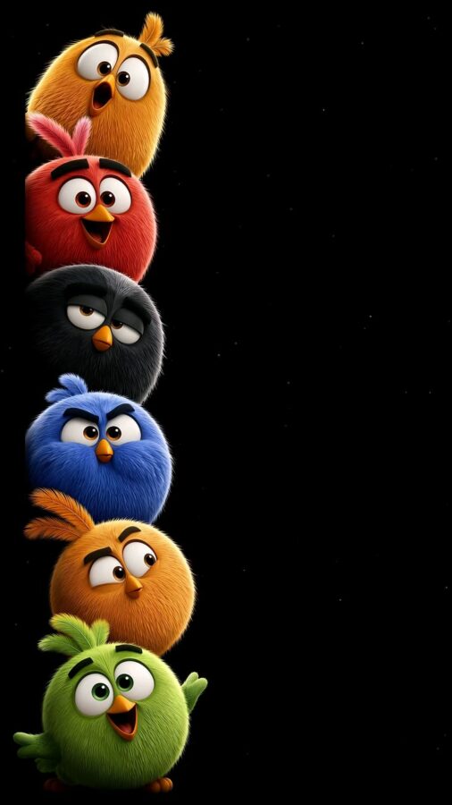 Các nhân vật Angry Birds xếp chồng ngộ nghĩnh