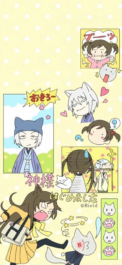 Các nhân vật anime trong bộ minh họa phong cách chibi