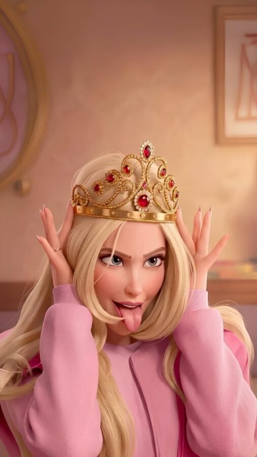 Hình nền Barbie biểu cảm khó đỡ 