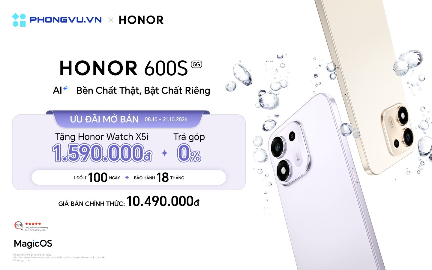HONOR 600S mở bán tại Phong Vũ, tặng Honor Watch X5i trị giá 1.590.000 đồng 1 HONOR 600S mở bán tại Phong Vũ, tặng Honor Watch X5i trị giá 1.590.000 đồng