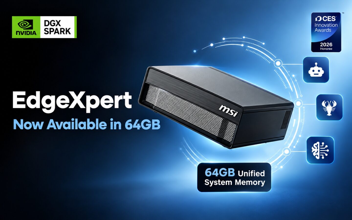 MSI ra mắt EdgeXpert 64GB, tăng tốc AI đa tác vụ cho doanh nghiệp 1 MSI ra mắt EdgeXpert 64GB, tăng tốc AI đa tác vụ cho doanh nghiệp