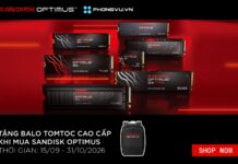 Mua SSD SanDisk Optimus nhận balo Tomtoc trị giá 1.500.000 đồng Mua ổ cứng SSD SanDisk Optimus nhận balo Tomtoc trị giá 1.500.000 đồng