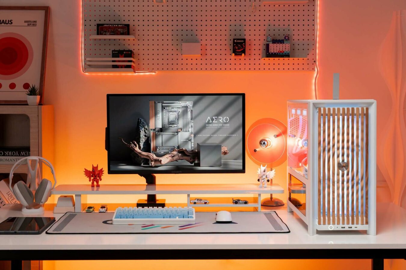 Ngoại hình của PC GIGABYTE X870E AERO X3D WOOD × CORSAIR - Phong Vũ