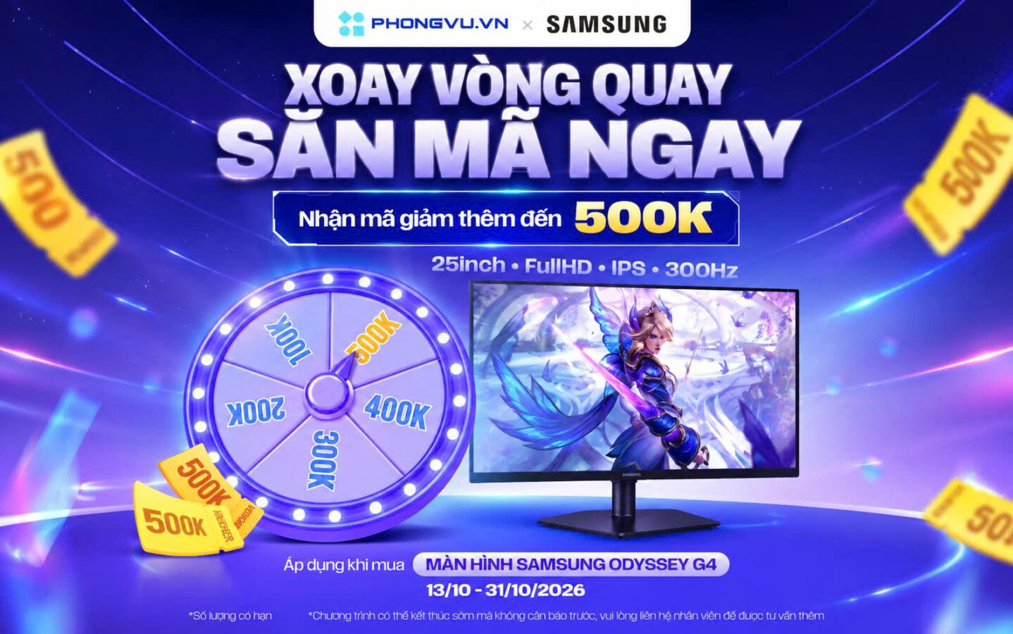 Chương trình vòng quay may mắn với nhiều ưu đãi hấp dẫn từ Phong Vũ