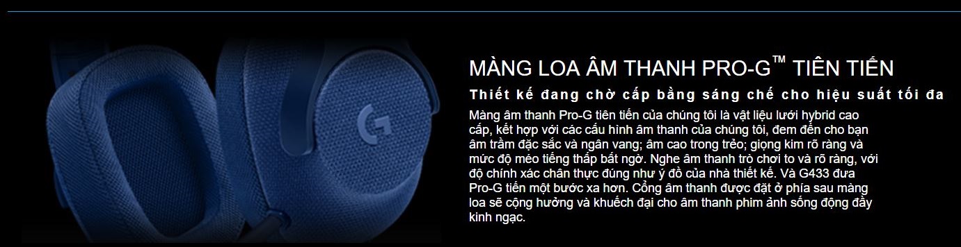 Tai nghe Logitech G433 7.1 Wired Surround Gaming