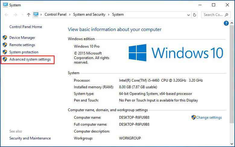 Tăng tốc Windows 10 khởi động chậm set ram ảo 1