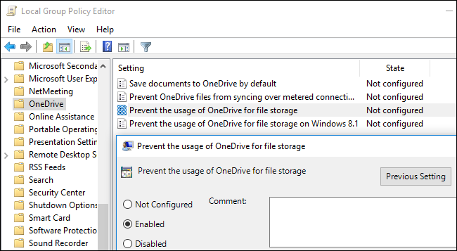 Remove onedrive windows 10 on enterprise and professional