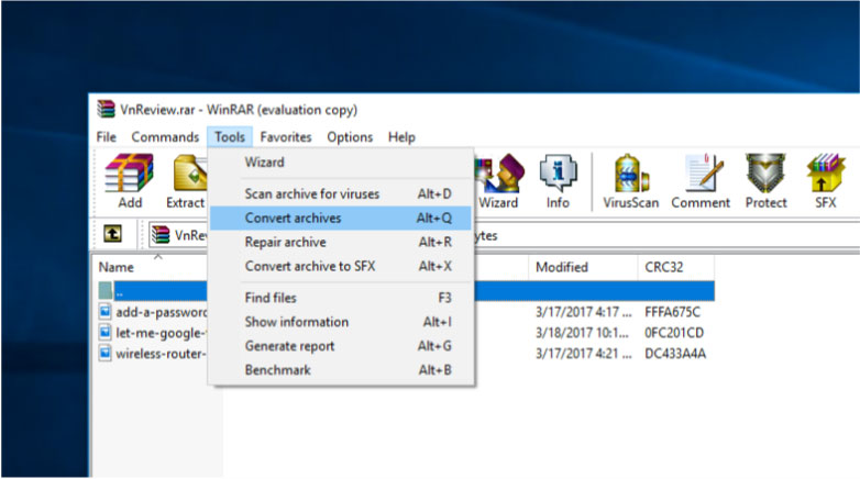 Đặt mật khẩu cho file cho WinRAR Windows 10 2