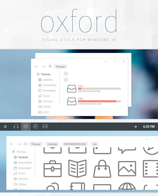 Oxford Windows 10 Theme