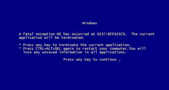 Lỗi màn hình xanh chết chóc - Một cơn ác mộng với những người sử dụng Windows XP