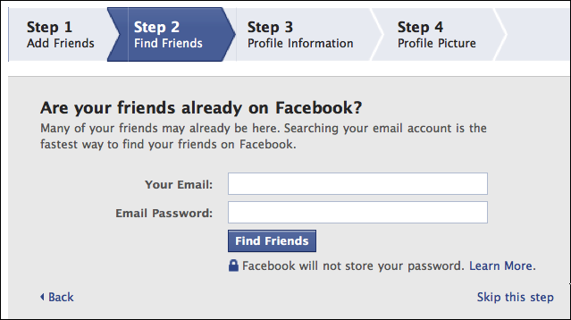 facebook create new account 4