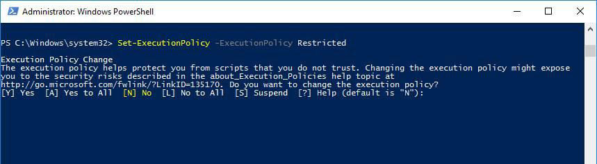 lệnh hữu dụng trong Windows PowerShell execution policy