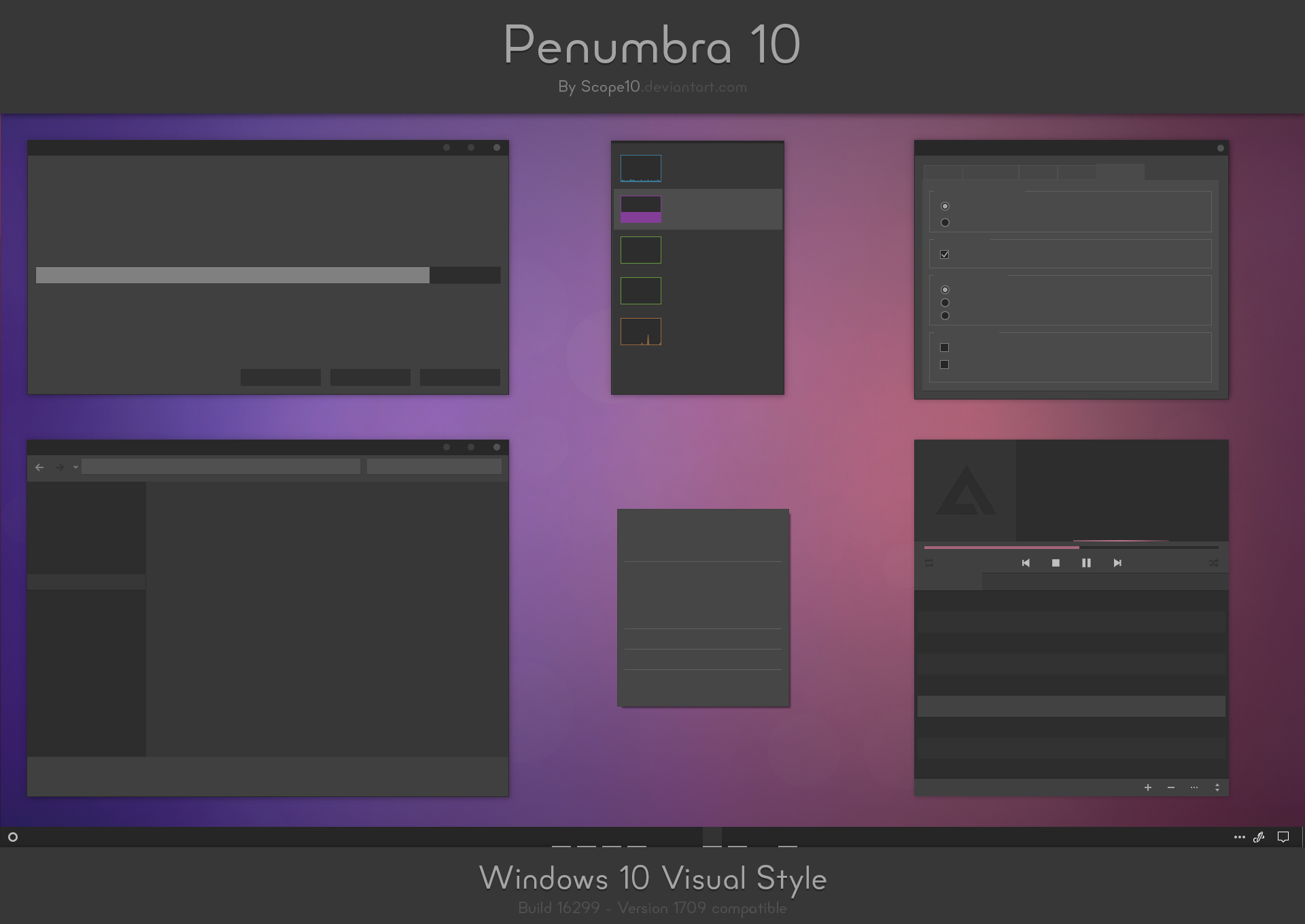 Penumbra 10 theme windows 10