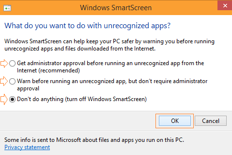 VÔ hiệu Windows SmartScreen 3