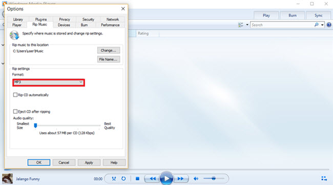 Hướng dẫn chuyển WMA sang MP3 bằng Windows Media Player 3