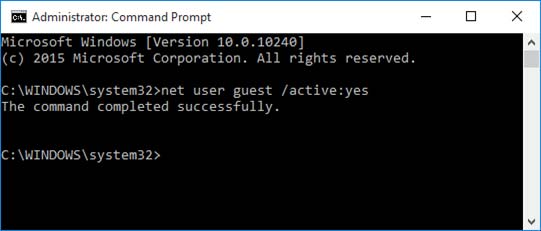 Hướng dẫn tạo Guest Account Windows 10 8