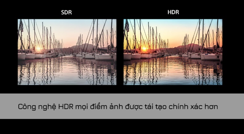 Ứng dụng công nghệ HDR tạo ra điểm ảnh chính xác hơn.