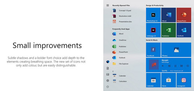 Ngắm ý tưởng Start Menu mới với thiết kế hiện đại và thanh thoát hơn trên Windows 10 - Ảnh 8.