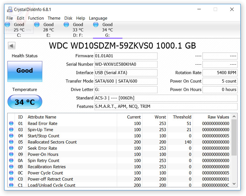 Ổ cứng HDD WD My Passport Ultra 1TB 2.5",3.0 (WDBC3C0010BSL-WESN) (Bạc)