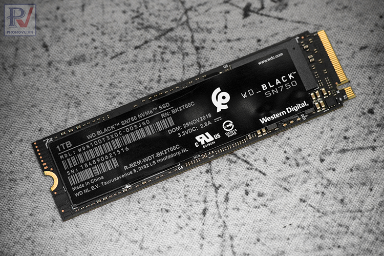 Ổ cứng SSD WD Black SN750 1TB NVMe M.2 (WDS100T3XOC)