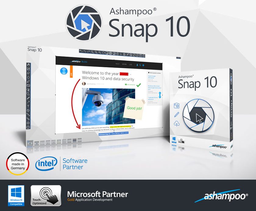 phần mềm chụp ảnh trên laptop,chụp ảnh màn hình,ashampoo snap 10