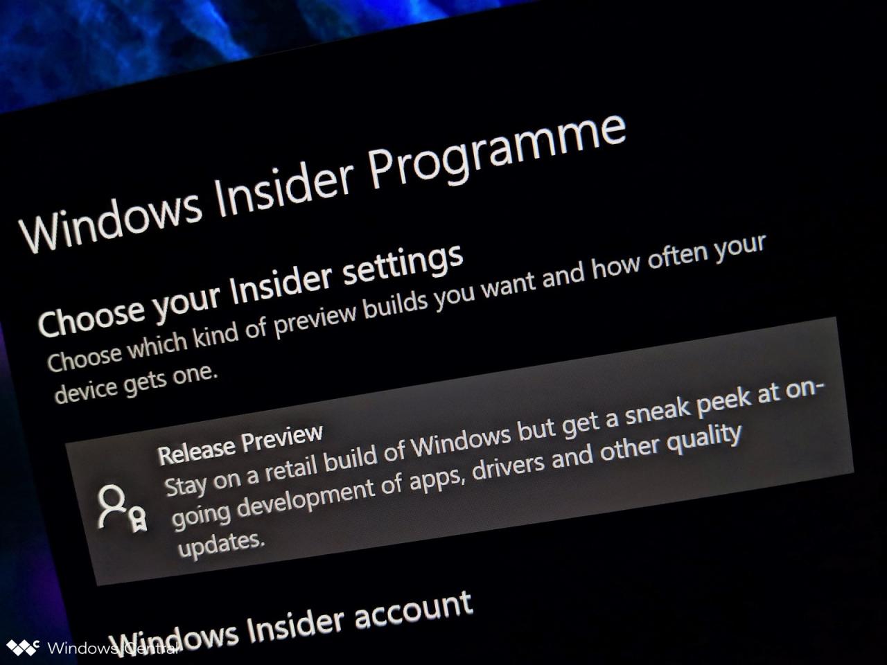 windows 10 insider programme