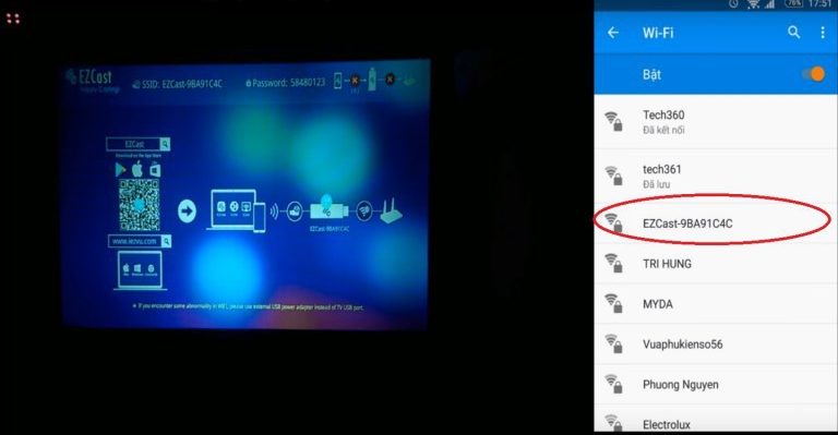 kết nối điện thoại với máy chiếu