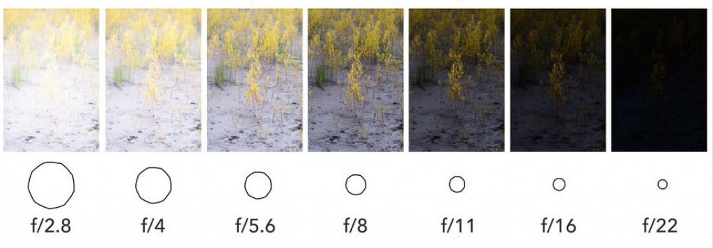 How aperture changes exposure chart 960x383