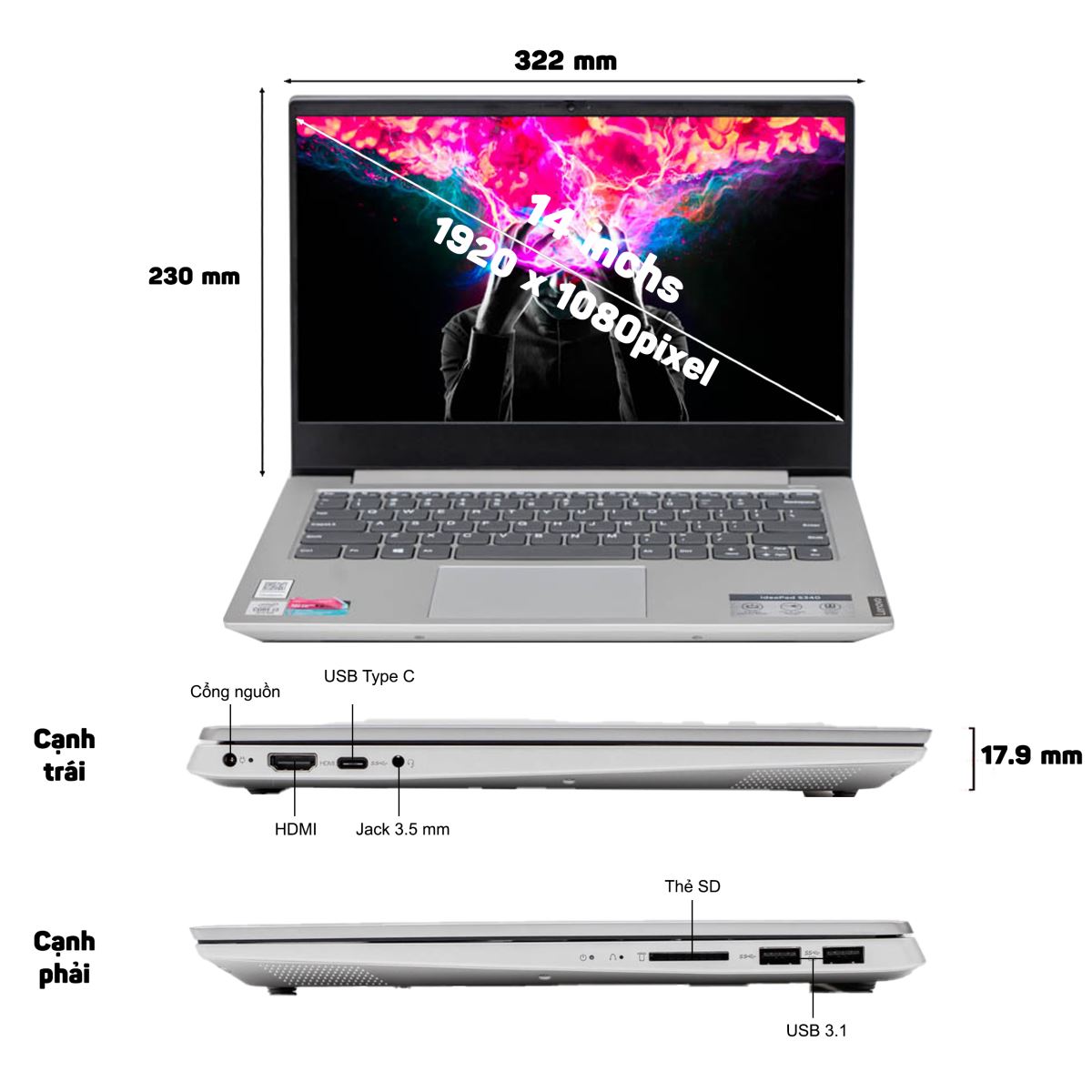 Laptop Lenovo Ideapad S340-14IIL