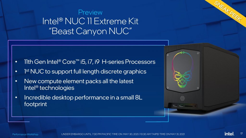 Intel Beast Canyon NUC - Intel tại Computex 2021