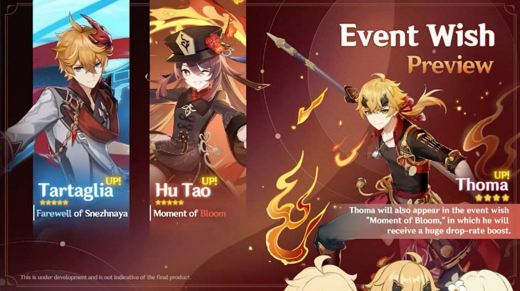 Nhiều banner mới xuất hiện trong game genshin impact