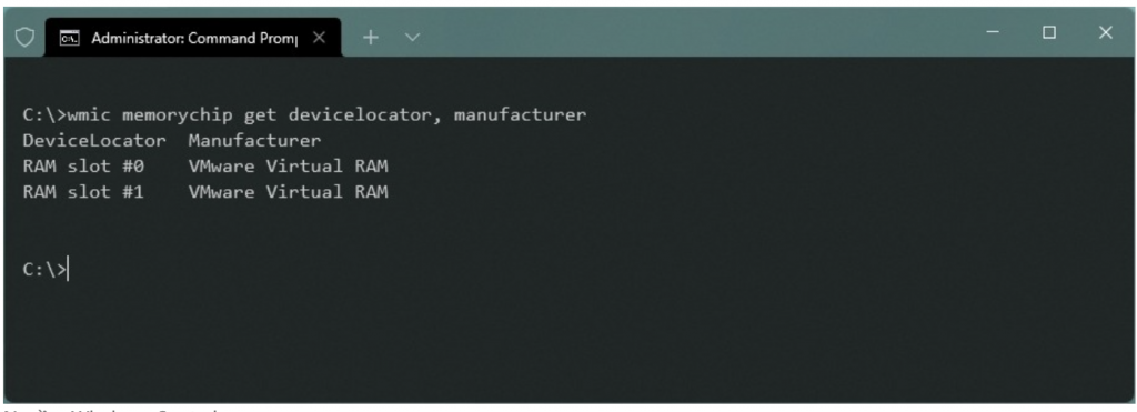 Kiểm tra RAM trên Windows 11 bằng Command Prompt 