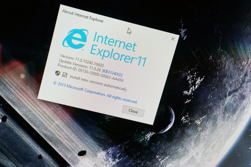 Internet Explorer 11 phai dung