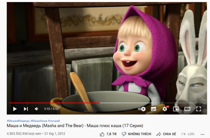 Masha and the bear top 10 video youtube