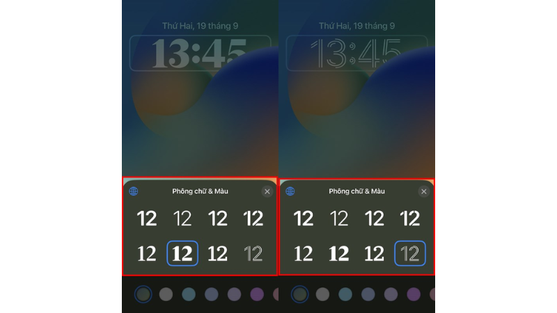 Kiểu đồng hồ Màn Hình Khóa iOS 16 được thiết kế ấn tượng và dễ sử dụng, giúp người dùng dễ dàng theo dõi thời gian và các thông báo mới nhất. Nhiều tùy chọn làm đồng hồ thêm phong phú và đặc sắc, cho phép người dùng tùy chỉnh theo phong cách cá nhân. Hơn nữa, tính năng tìm kiếm nhanh khóa màn hình kết hợp với các thông tin quan trọng sẽ giúp người dùng tiết kiệm thời gian và tránh bỏ lỡ bất kỳ thông tin quan trọng nào.