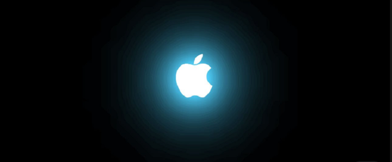 Logo Apple phát sáng 