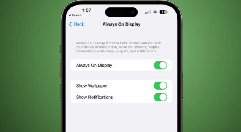 iPhone 14 Pro có thể tắt hình nền đối với tính năng Always-on Display 