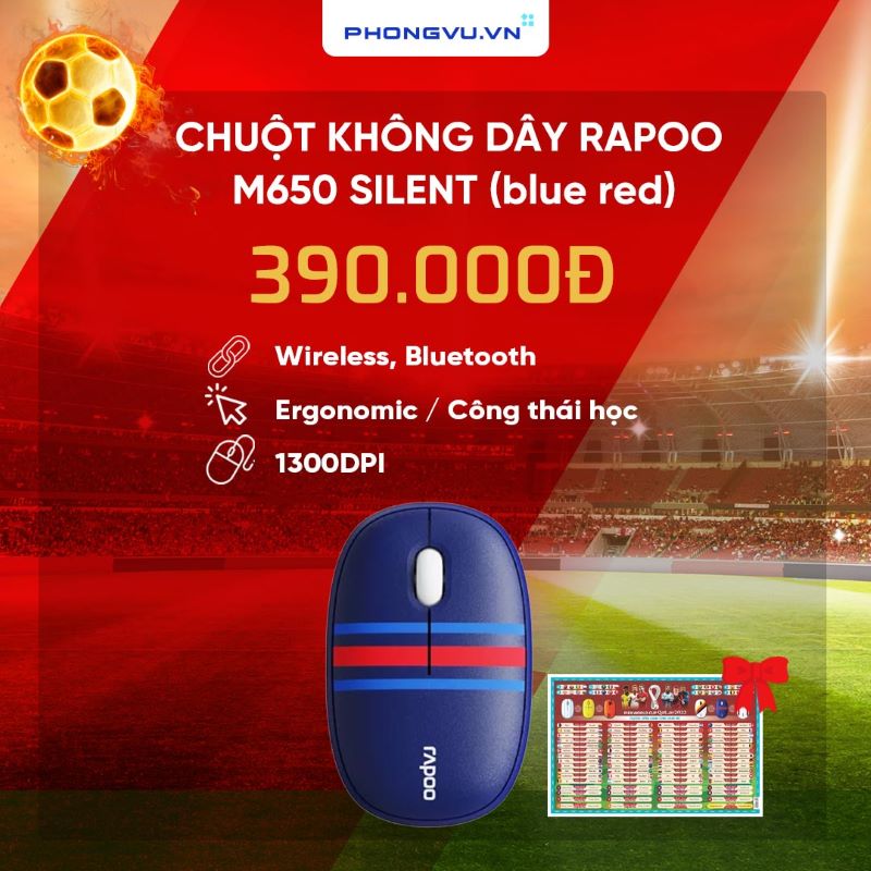 chuot rapoo m650 silent phap