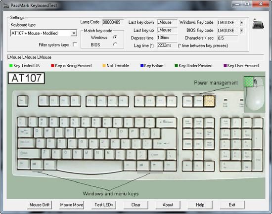 PassMark KeyboardTest 3